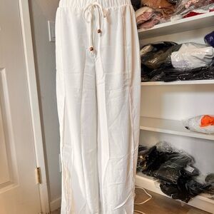White Wide Leg Pants